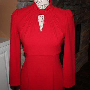 Calvin Klein V-Neck Twist Long Sleeve Sheath Dress